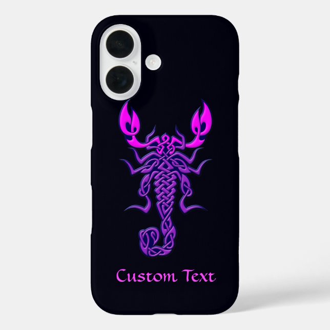 Purple Celtic Knot Scorpion Case-Mate iPhone Case (Back)