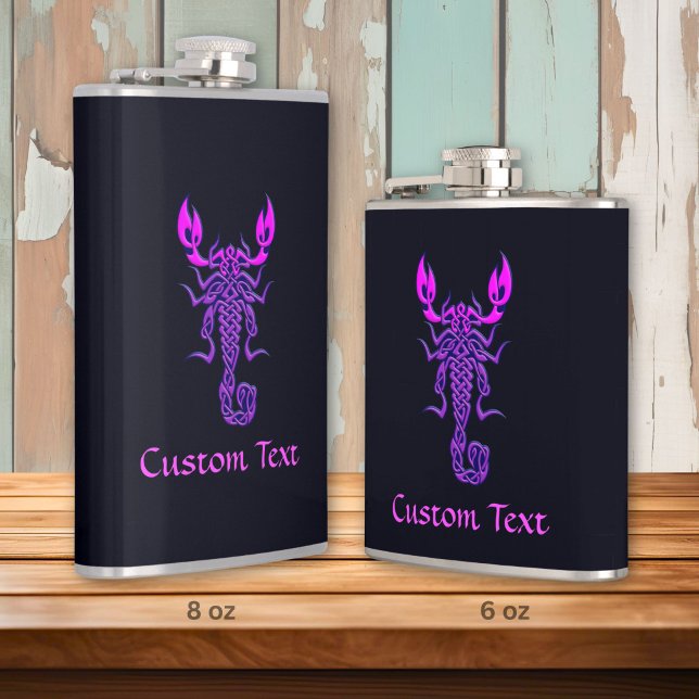 Purple Celtic Knot Scorpion Hip Flask (Creator Uploaded)
