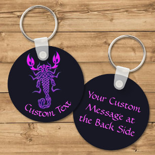 Purple Celtic Knot Scorpion Keychain