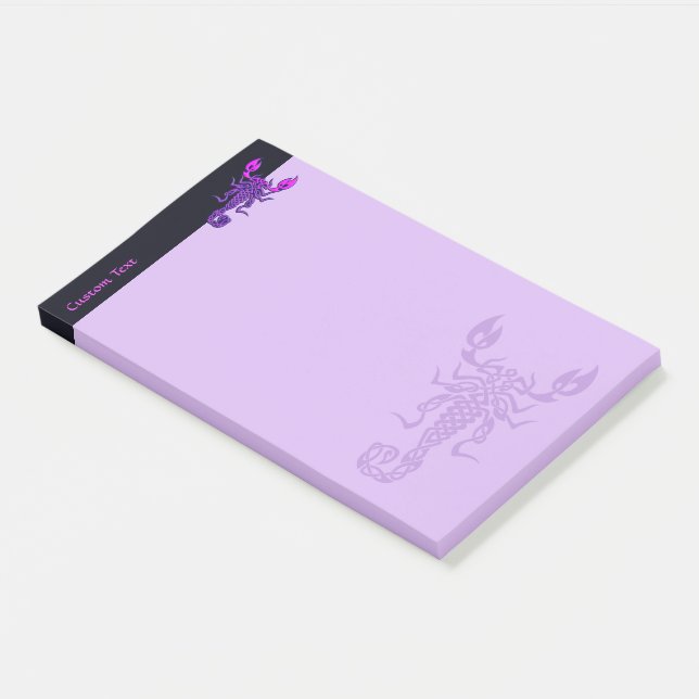 Purple Celtic Knot Scorpion Post-it Notes (Angled)