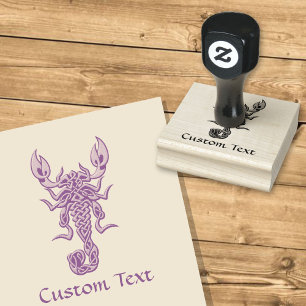 Purple Celtic Knot Scorpion Rubber Stamp