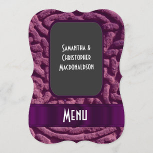 Purple celtic knot wedding menu
