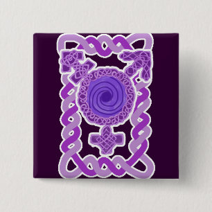 Purple Celtic Knotwork Transgender Symbol 15 Cm Square Badge