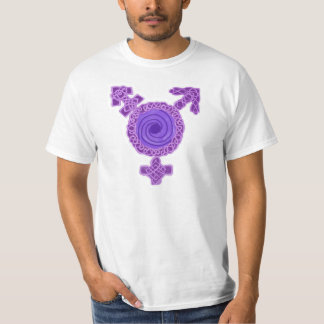 Purple Celtic Knotwork Transgender Symbol T-Shirt
