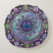 Purple Celtic Mystical Mandala Round Throw Pillow