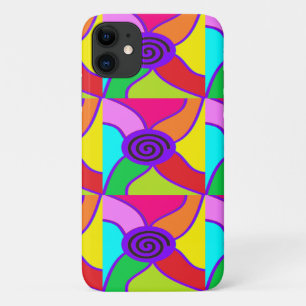 Purple centered hippie style art spiral scope fla Case-Mate iPhone case