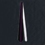 Purple Centred Thin Vertical Line on Black Tie<br><div class="desc">Purple Centred Thin Vertical Line on Black</div>