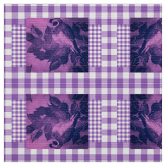 Purple Chck Quail Fabric