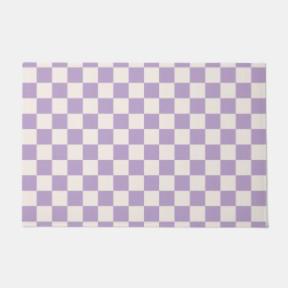 Purple Check, Chequerboard Pattern, Chequered Doormat