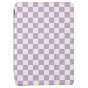 Purple Check, Chequerboard Pattern, Chequered iPad Air Cover