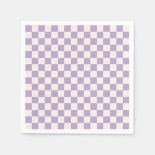 Purple Check, Chequerboard Pattern, Chequered Napkin