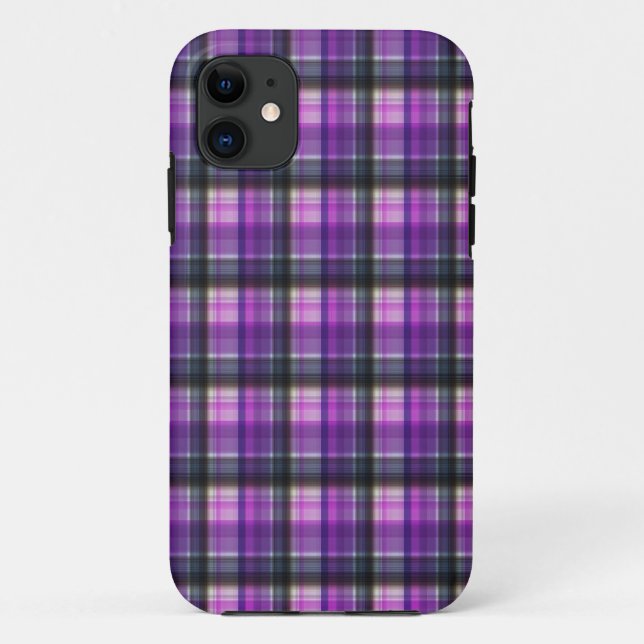 Purple Checked Tartan, Case-Mate iPhone Case (Back)