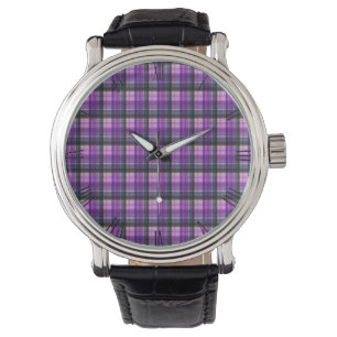Purple Checked Tartan design, Watch