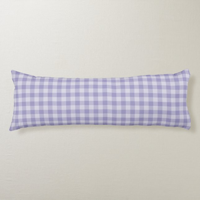 Purple Checkerboard Pattern Body Cushion (Front)