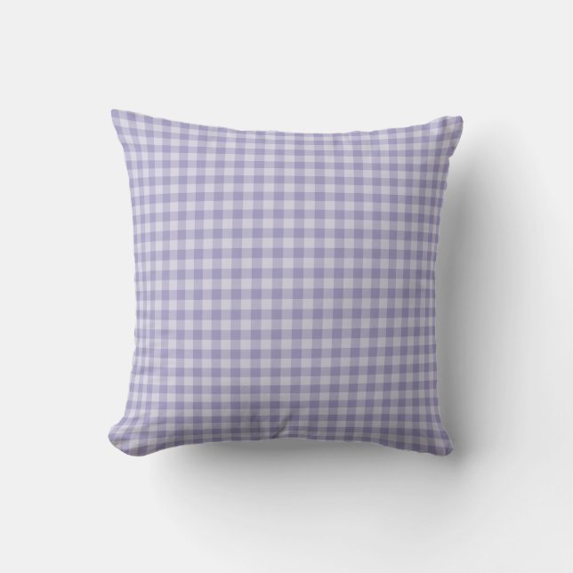Purple Checkerboard Pattern Cushion (Front)