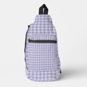 Purple Checkerboard Pattern Sling Bag