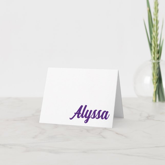 PURPLE CHEER Ft. Worth, TX  Personalised Note Card (Front)