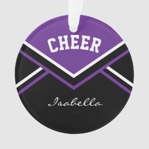 Purple Cheerleader 📣💖 Cheer Ornament