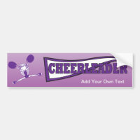 Purple Cheerleader Girl Silhouette