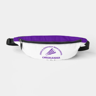 Purple Cheerleader Personalised High School Bum Bags
