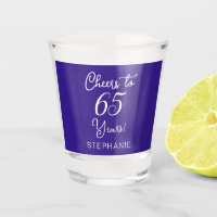 Purple Cheers to 65 Years 65th Birthday Party