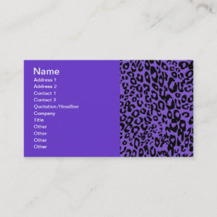 purple cheetah business card