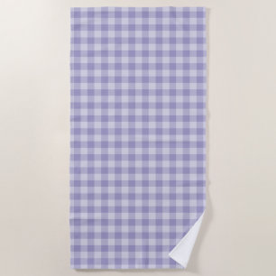 Purple Chequerboard Pattern Beach Towel