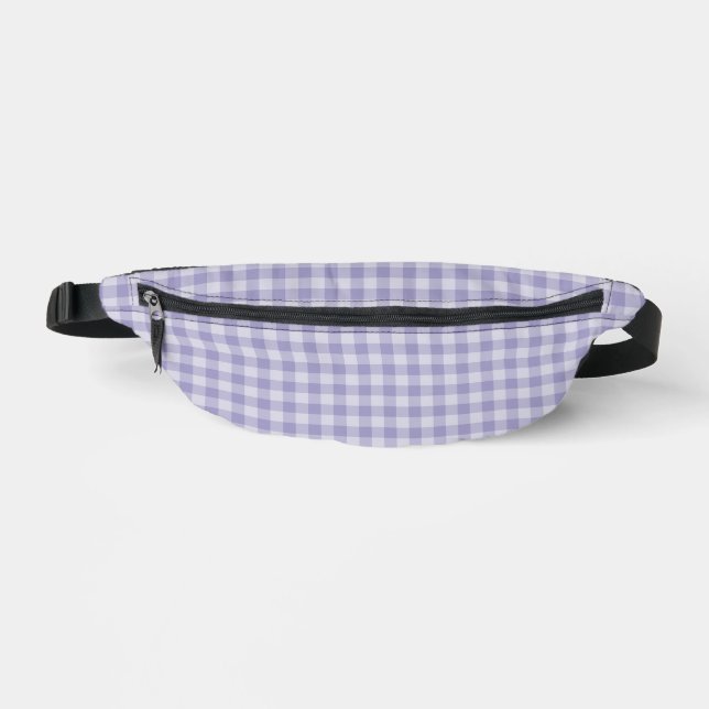Purple Chequerboard Pattern Bum Bags (Front)