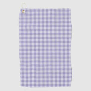 Purple Chequerboard Pattern Golf Towel