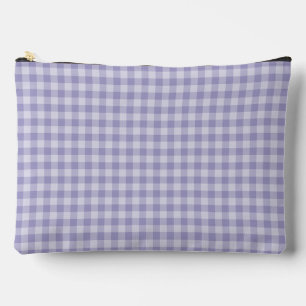 Purple Chequerboard Pattern Large Accessory Pouch