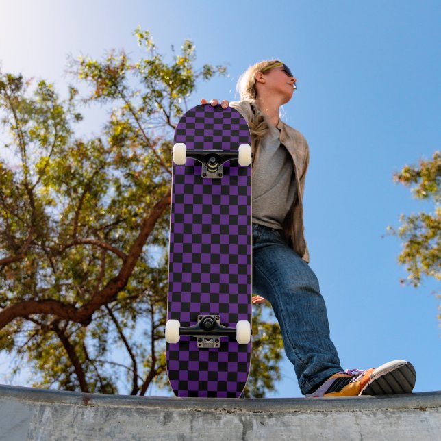 Purple Chequerboard Skateboard (Outdoor 1)