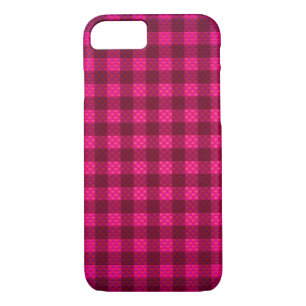Purple chequered carbon fibre patterned Case-Mate iPhone case