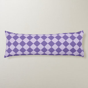 Purple Chequered Diamond Pattern Body Cushion