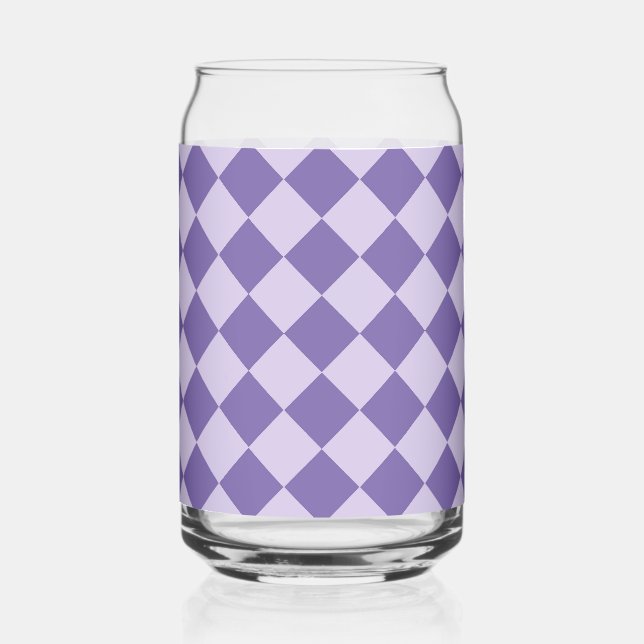 Purple Chequered Diamond Pattern Glass (Front)