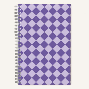 Purple Chequered Diamond Pattern Notebook
