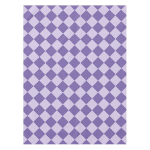 Purple Chequered Diamond Pattern Tablecloth