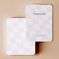 Purple Chequered Earring Display Card