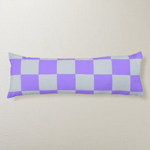 Purple Chequered Gingham Pattern Body Cushion