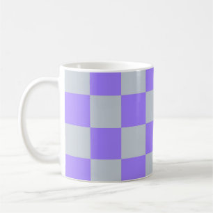 Purple Chequered Gingham Pattern Coffee Mug
