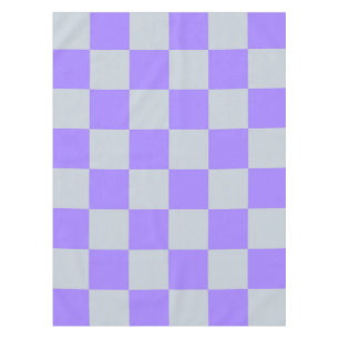 Purple Chequered Gingham Pattern Tablecloth