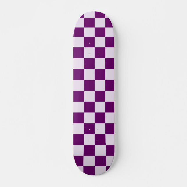 Purple Chequered Pattern Skateboard (Front)