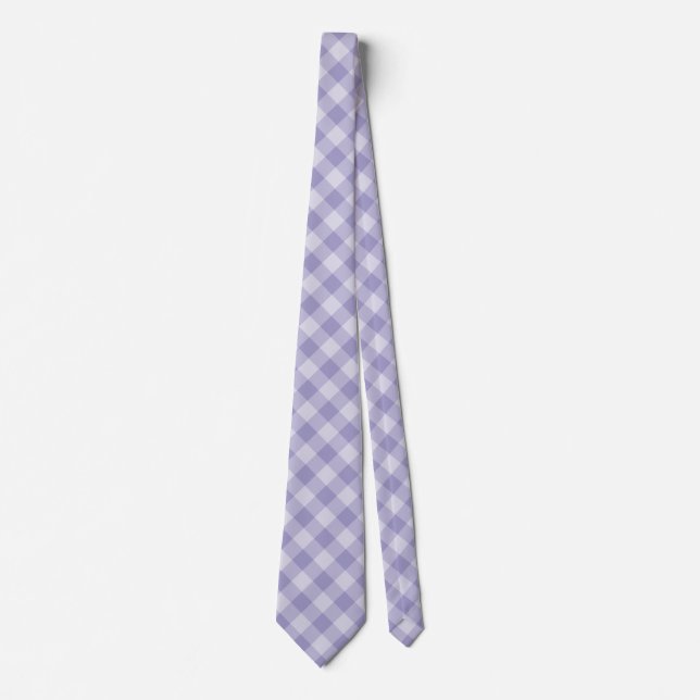 Purple Chequered Pattern Tie (Front)