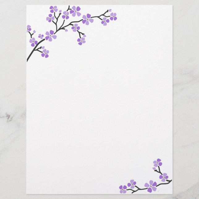 Purple Cherry Blossom letterhead (Front)