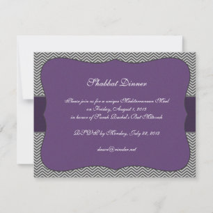 Purple Chevron Invitation - insert