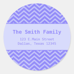 Purple Chevron Paper Texture Address Label Sticker