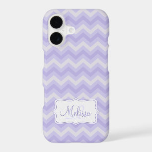 Purple chevron patterned custom name