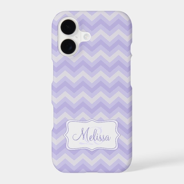 Purple chevron patterned custom name (Back)