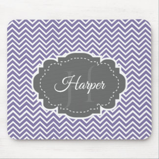 Purple Chevron Personalised Mouse Pad