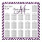 Purple Chevron Zig Zag Wedding Seating Chart