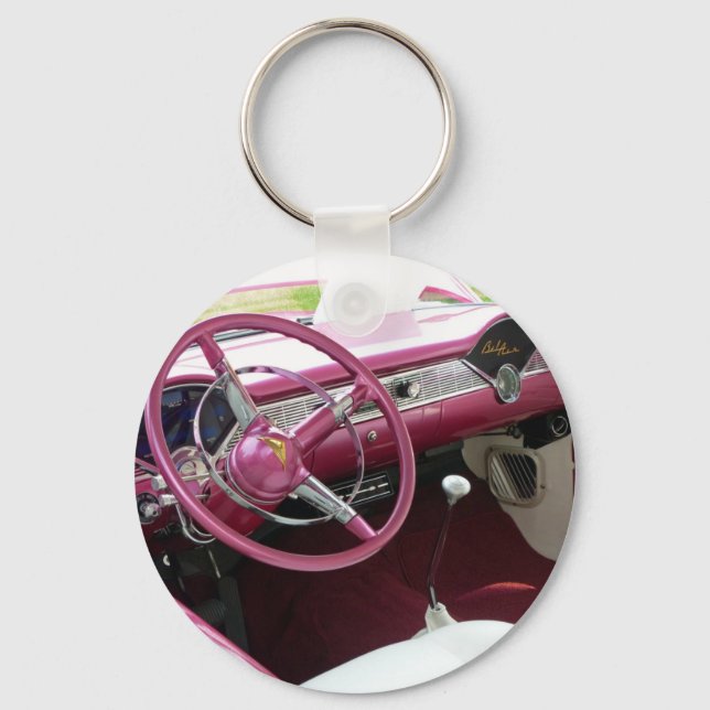 Purple Chevy Bel Air Key Ring (Front)